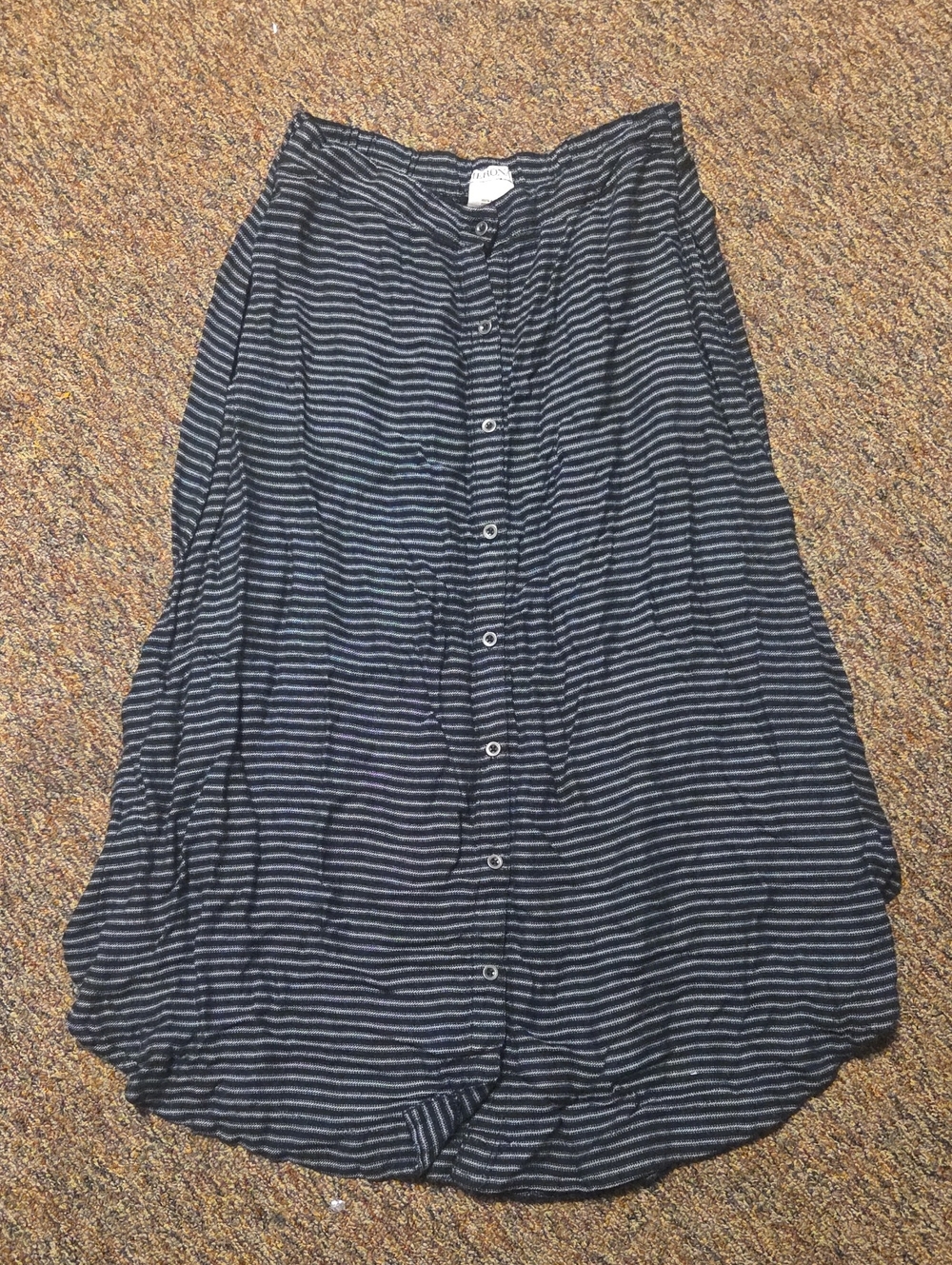 Striped Maxi Skirt Womens Extra Small Pockets